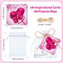 Breast Cancer Awareness Accessories Breast Cancer Boxing Keychain with Pink Ribbon Inspirational Card Survivor Gift