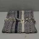 DII Braided Striped Decorative Throw Blanket, 50x60, Navy