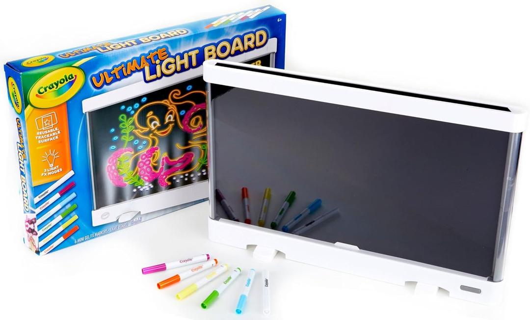 Crayola Ultimate Light Board - White, Kids Drawing Tablet, Gifts for Kids, LED Drawing Board, Sketching Art Projector, Toys for Boys & Girls, 6+