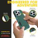 OtterBox iPhone 15 Pro MAX Commuter Series Case Thin, Dual-Layer, Pocket-Friendly, Port Cover Green/Black