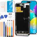 Soft OLED 14 Pro Max LCD Screen Replacement [+Sensor Cable] for iPhone 14 Pro Max 6.7 inch Touch Display Digitizer Touch Screen Assembly with Repair Tools