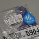 Monoprice Cat6A 6in Blue 10-Pk Patch Cable UTP 30AWG 10G Pure Bare Copper Snagless RJ45 SlimRun Series Ethernet Cable