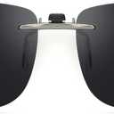 Polarized Clip On Sunglasses Over Prescription Glasses Men Women Compact Fit Non-Flip Up