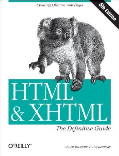 HTML & XHTML: The Definitive Guide, Fifth Edition, Paperback