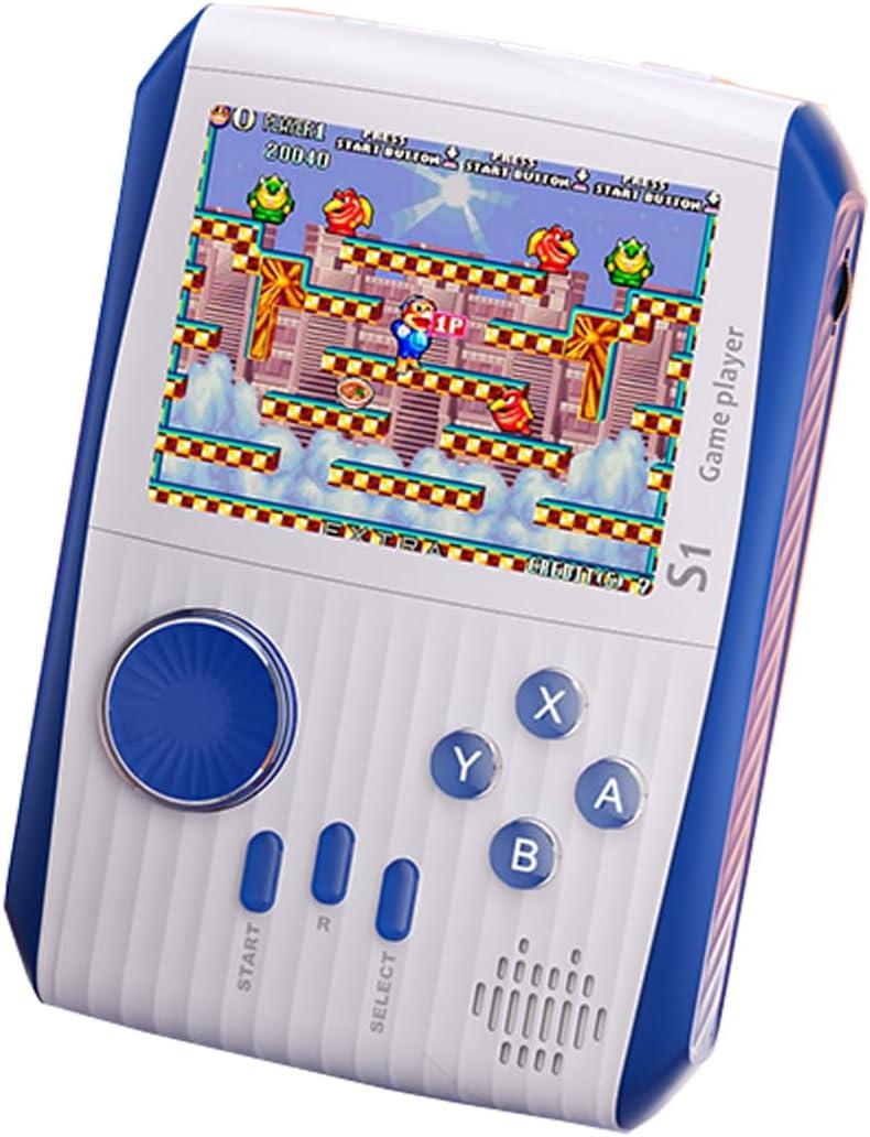 Portable Handheld Games Retro Mini Video GamesHandheld Game Console with 666 Classical FC Games 3.0" Color ScreenBirthday for Boys Girls and Adults (S1-White)