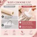 EnteromMuse Jumbo Heatless Curls Overnight Heatless Hair Curler – Oversized Heatless Curling Rod, No Heat Damage Hair Curler for Voluminous Curls, Rollers & Curls Set with Satin Fabric(Beige, Jumbo)
