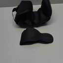 Airplane Pillow Combo with Chin Strap, Travel Pillows for Airplanes with Sleep Eye Mask, Plane Pillow for Long Flights, Car Road Trip, 360 Headrest, Stop Bobblehead, Black