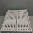 SNSLXH 5 Pack Stackable Closet Storage Basket, Multifunctional & Foldable Closet Organizer for Bathroom Kitchen Laundry Room Wardrobe Storage, Space-Saving Clothes Storage Drawer Organizer, White