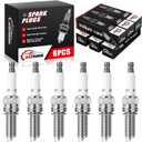 Iridium Spark Plugs 6 Pack XP5701 Compatible with Chrysler 200 300 Pacifica Town Country, Dodge Challenger Charger Durango Grand Caravan Journey, Ram 1500, Jeep Wrangler Grand Cherokee, BMW M3 M5 M6