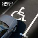 Handicap Parking Stencil, 36×36 Inch Large Silicone Reusable Handicap Symbol Stencil for Parking Lot, 1mm Thickness Flexible Foldable and Easy to Clean