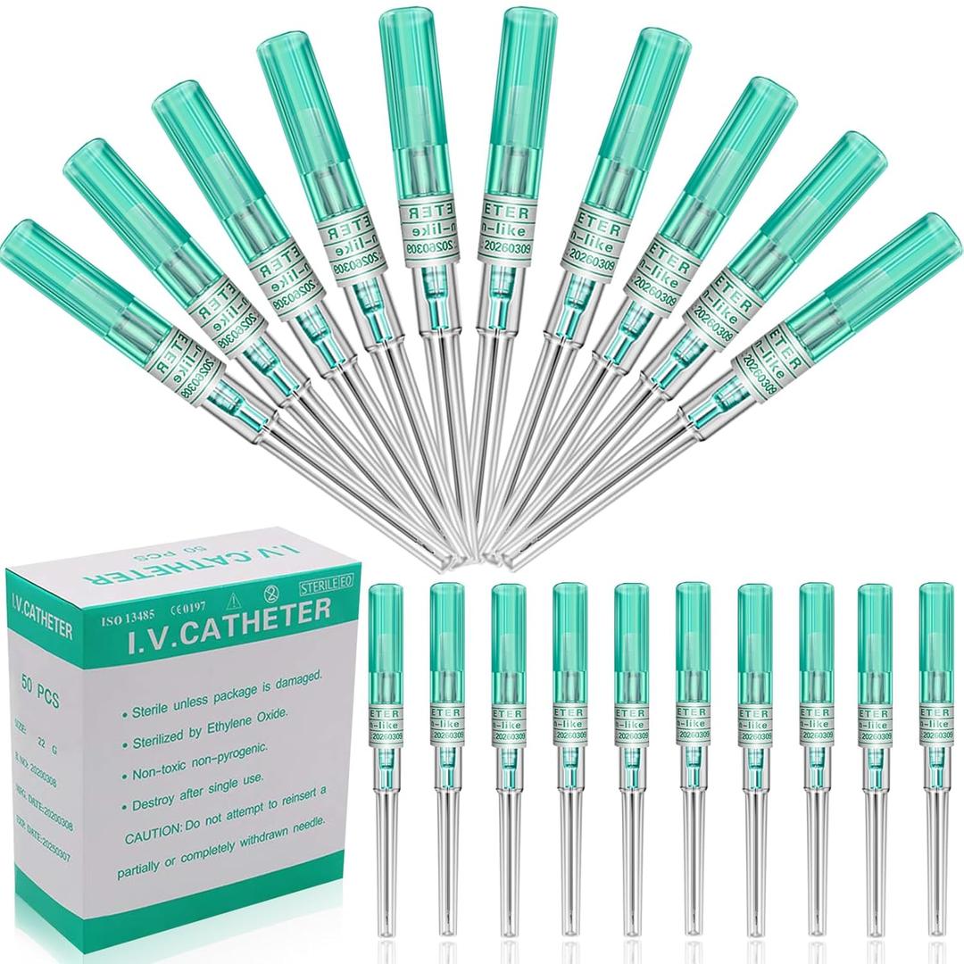 Catheter Piercing - 50Pcs Catheter Piercing 18G IV Catheter Ear Nose Piercing Hollow Catheter for Lip Tongue Belly Navel Nipple Cartilage Piercing Kit
