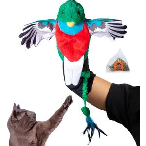 Milunova Pupr Pals Cat Wrestling Glove (Catnip Infused) Hand Puppet Toy with Tough Padding for Safe Interactive Play, Protection to Stop Kitten Scratching Hands; for Boredom-Busting Exercise