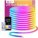 LED Neon Rope Strip Light, 16.5FT RGB+IC Waterproof Flexible Led Strip Lights, APP Remote Control, Music Sync, 44 Scene Modes, For Bedroom, Gaming Room, Christmas, Party, Holiday Wall Decoration