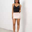 Danysu Stretchy Mini Skorts Low Waist Skirt with Shorts Side Slit 2026 Sports Daily Going Out Outfits (L)
