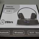 WallarGe Wireless Headphones for TV Watching, Easy Setup and Comfortable Bluetooth Headphones with RF Transmitter Charging Dock, 100 Ft Wireless Range, Rechargeable 25 Hours Play and No Audio Delay