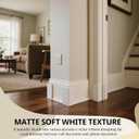 Pangda Baseboard Corners Blocks Self Adhesive Rubber Safety Corner Protectors Proofing Edge Guard Corner Cushion for Wall Furniture Edge(White,12 Pcs)