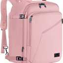 MATEIN 45L Womens Travel Backpack, Extra Large Carryon Backpack Fits Overhead Bin, Cute Weekender Daypack for Travel on Airplane, Traveling Accessories for Women, Pink
