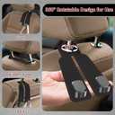 2 Pack Car Seat Hooks for Headrest, Double Headrest Purse Hook for Car, Car Seat Back Storage Hook with Metal Hooks, 2 in 1 Car Purse Hook Storage Accessories for Handbags Phone Bags