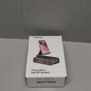 Cell Phone Stand with Wireless Bluetooth Speaker and Anti-Slip Base HD Surround Sound Perfect for Home and Outdoors with Bluetooth Speaker for Desk Compatible with iPhone/ipad/Samsung Galaxy (Black)