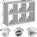 Furinno Cubic Extra Thick 6-Cube Closet Organizers and Storage, Amber Pine