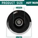 AUTOKAY Universal Clamp-On Air Filter Round Reverse Tapered Washable Filter 3 in/3.5 in/4 in Flange ID, 2.625 in (67 mm) Height, 6 in (152 mm) Base, 4.75 in Top, SPE-8161, Black