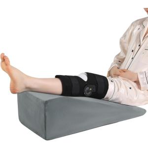 ROYALAY Leg Elevation Pillows for After Surgery, Knee Surgery Recovery Equipment with Handle, Leg Lifter Blood Circulation, Knee Replacement Recovery Aids for Hip Foot Ankle, Single (29.5*13*9.5in)