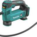 Makita DMP180ZX 18V LXT Lithium-Ion Cordless Inflator, Battery Powered, Tool Only(battery and charger not included);Presta valve adapter;Sports ball needle;Tapered adapter, Teal