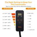 Toozey Pet Heating Pad, 6 Adjustable Temperature Dog Cat Heating Pad with Timer, Waterproof Heated Dog Bed with Chew Resistant Cord, Indoor Electric Pet Heated Mat 28x20in (Navy Blue)