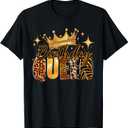Birthday Queen Golden Crown American Afro Girls Women party T-Shirt