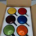 6 Pack Porcelain Coffee Mugs Set, 12 Ounces Ceramic Coffee Mugs, Matte Black Coffee Mug, Restaurant Cups for Coffee, Tea, Cappuccino, Cocoa, Cereal, Black outside and Colorful inside