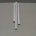 AIZESI Tension Curtain Rod Adjustable Spring Tension Rods for Windows 28 to 48 Inch, No Drilling, 7/8" Diameter, White Curtain Rod, Small Shower Curtain Rod for Bathroom, Doorway, Closet, Kitchen