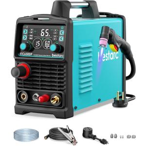 Plasma Cutter, [Pilot Arc] [Large LED Display] [Air Sensor] 65A bestarc Plasma Cutter Machine 110/220V Dual Voltage, 5/8 Inch Clean Cut 1 Inch Max Cut, Post Flow 2T/4T for Beginners DIY