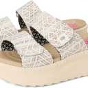 HEYDUDE Women's Delray Slide Surf Baja Loafer (6.5, Tan/Multi)