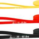 LEZER Resistance Bands - Pull Up Bands for Home Gym Fitness, Stretching, Physical Therapy & Training - Includes Instruction (07 - 3 Colors - Light sets)