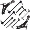 SCITOO 10pcs Front Suspension Kit Lower Control Arm Inner Outer Tie Rod End Sway Bar Link Fit 2004-2006 For Lexus ES330 2004-2006 For Toyota Camry 2004-2008 For Toyota Solara