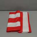 Leaveland Red and White Stripe Set of 2 20x20 Inch Cotton Polyester Square Throw Pillow Cover Decorative Soft Cushion Case Fall Autumn Winter Christmas Home Decor Sofa Standard Size Accent Pillowcase