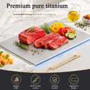 100% Pure Titanium Cutting Board with Counter Lip Set,Large Titanium Cutting Boards For Kitchen with Anti-slip Mat, Tabla De Cortar Picar De Titanio Para Cocina Dishwasher Safe, 15.7"L x 23.6"W