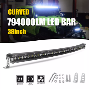 Silm 37 Inch Curved Spot Flood LED Light Bar Offroad 4WD SUV Driving ATV 37 3/8" x 1" x 2"