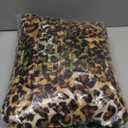 Leopard Print Blanket Fleece Throw for Bed Sofa Travel and Camping, Super Soft Cozy Fluffy Plush Cheetah Print Blanket for All Seasons 50"x60" (Dark Brown)