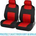 BDK PolyPro Car Seat Covers Full Set in Red on Black Front and Rear Split Bench Seat Covers, Easy to Install, Accessories for Auto Trucks Van SUV