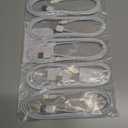 [ MFi Certified ] 5Pack 6ft iPhone Charger Cable, Long Lightning Cable 6 Foot, High Fast 6 Feet iPhone Charging Cable Cord Connector for iPhone 12 Mini 12 Pro Max 11 Pro MAX XS Xr X 6 AirPods (white)