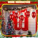 Zubebe 2 Pcs 12 Inch Glitter Lightbulb Shaped Ornament - Large Christmas Bulbs for Outdoor Tree Decorations - Plastic Light Bulb Hanging for Holiday Party