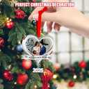 3 x Our First Christmas Married Personalized Photo Ornament 2025 As Mr. and Mrs - Our First Christmas Married Xmas Tree Picture Frame Ornament - 1st Xmas Bridal Shower Photo Ornaments Keepsake Gift