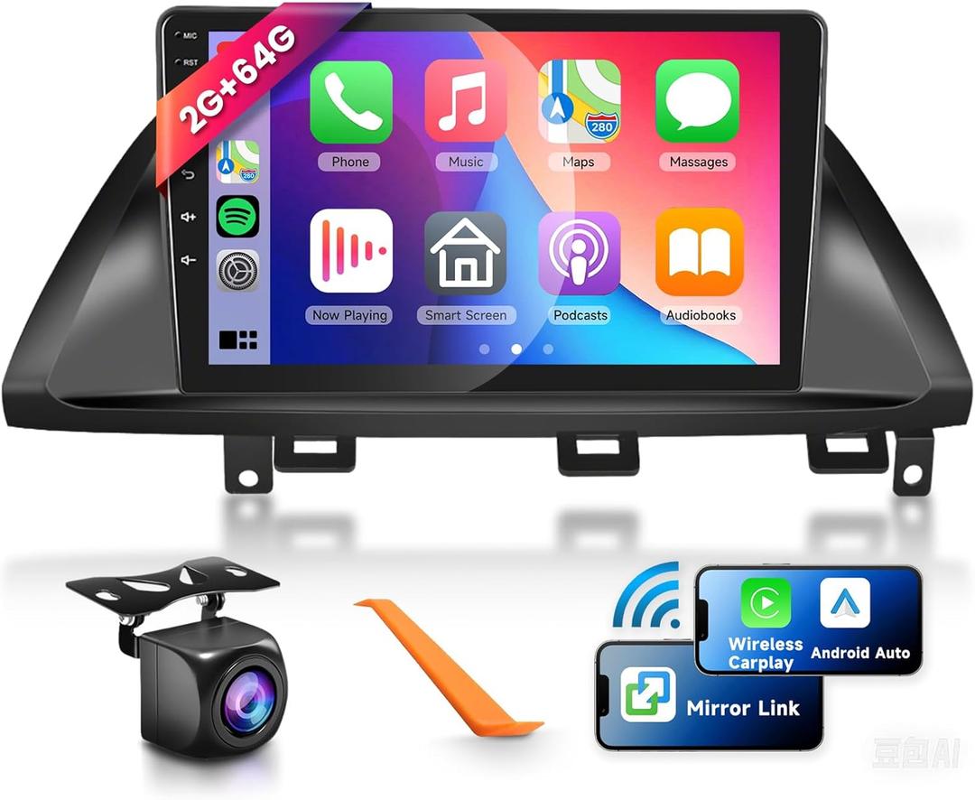 2G+64G Car Radio Stereo for Honda Odyssey 2005-2010 with Wireless CarPlay/Android Auto, 10.1 Inch HD Touch Screen Android 13 Head Unit GPS WiFi Bluetooth FM/RDS EQ HD Backup Camera