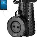 Portable Telescopic Stool with Mobile Charger 4400mAh, Collapsible Stool Built-in Phone Charger for iPhone Android, Foldable Seat for Camping Hiking Fishing Picnic Max Load 400lbs (Black)
