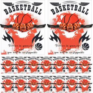 Yinkin 16 Pcs Basketball Team Gifts for Girls Team Boys Bracelet Basketball Accessories Sport Party Favors Charms Jewelry Gifts Bracelet Toys with Motivational Card Gift Bulk