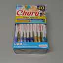 INABA Churu Cat Treats, Grain-Free, Lickable, Squeezable Creamy Purée Cat Treat/Topper with Vitamin E & Taurine, 0.5 Ounces Each Tube, 40 Tubes, Tuna Variety Box, BB Date 03/10/2026