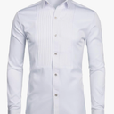 ZEROYAA Mens Slim Fit Long Sleeve Tuxedo Dress Shirts/Prom Performing Shirts 18 Y