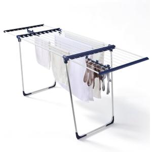 JS HANGER 90FT Extendable Clothes Drying Rack, Expands from 44" to 78", Space-Saving Laundry Rack for Indoor & Outdoor Use, Heavy Duty Folding Rack for Clothes, Towels & Delicates