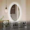 LED Bathroom Mirror, 36X24 Inches Oval LED Mirror for Bathroom, Vanity Mirror with Lights with Anti-Fog & 3 Colors, Wall-Mounted Dimmable Bathroom Mirror with Backlit